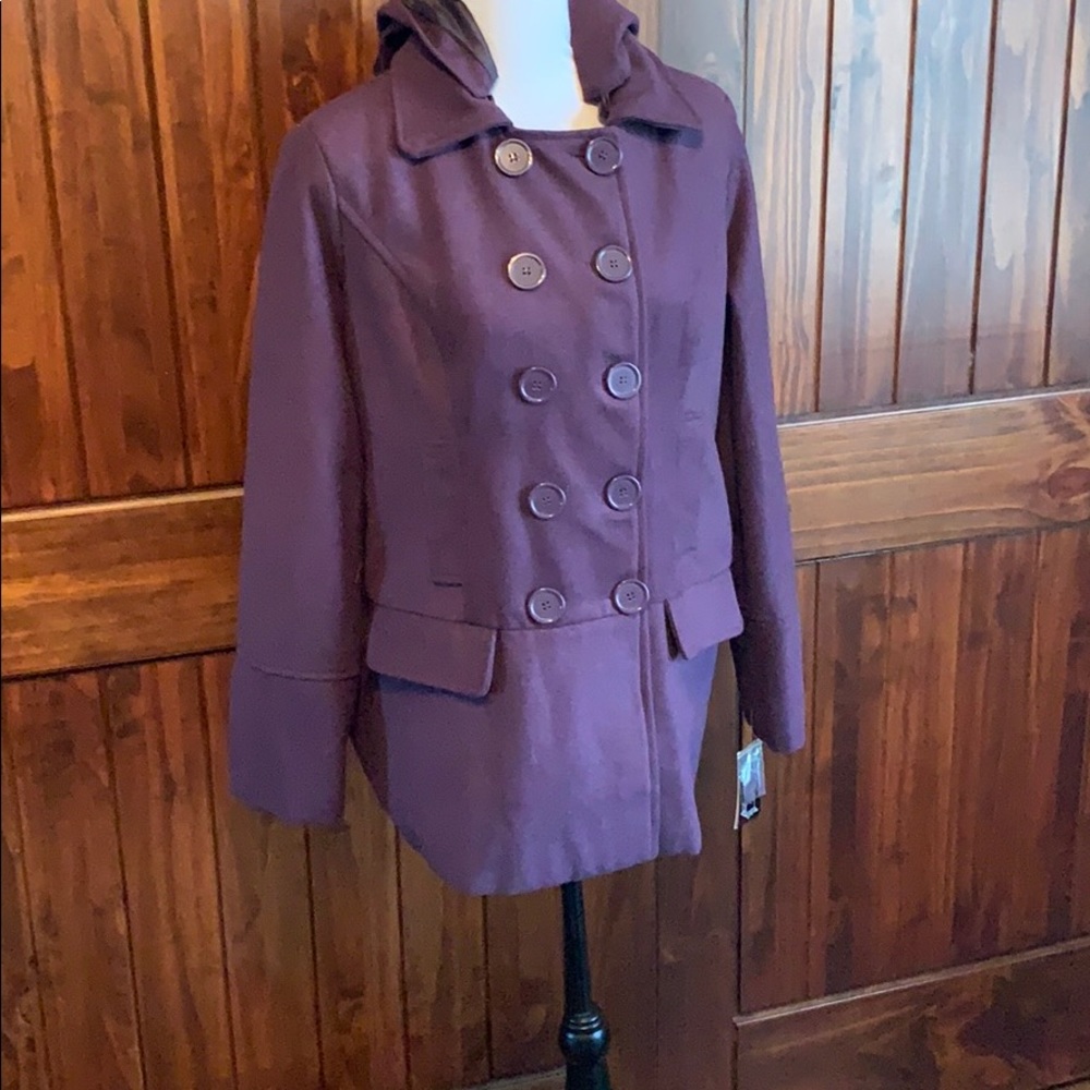 NWT purple pea coat. Medium